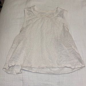 lululemon white see thru racer tank